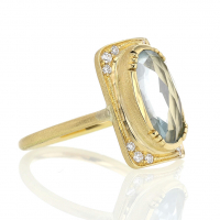Vertical Aquamarine Orbit Halo Ring Image