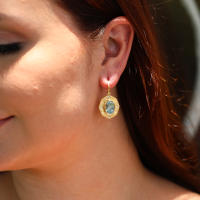 Talisman Shield Aquamarine Earrings Image