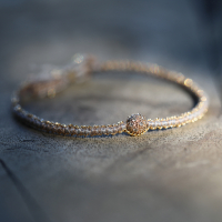 Diamond Globe Silk Gold Bracelet Image