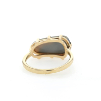 Australian Black Opal Prong Ring Image