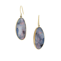Boulder Opal Wing Gold Earrings Image