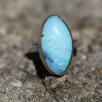 Boulder Opal Vertical Ring Image