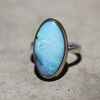 Boulder Opal Vertical Ring Image