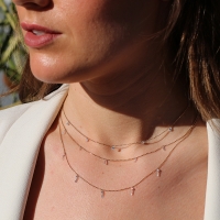 Brilliant Round Diamond Tassle Necklace Image