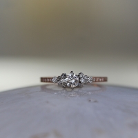 18k Rose Gold and Platinum Supreme Diamond Ring Image