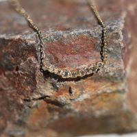 Yellow Gold 8  Brown Diamond Necklace Image