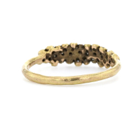 Rounded Diamond Cluster Yellow Gold Ring Image