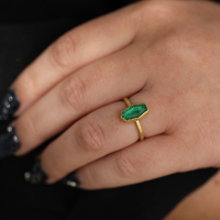Zambian Emerald Gold Ring Image