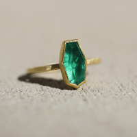 Zambian Emerald Gold Ring Image