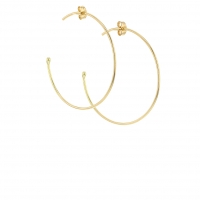 Medium 18k Yellow Gold Hoop Earrings Image