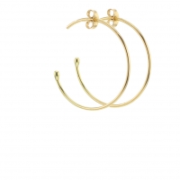 Medium 18k Yellow Gold Hoop Earrings Image