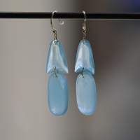 Aquamarine Arrowhead Earrings Image