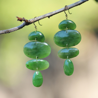 Oval Jade Totem Earrings Image