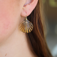 Citrine Scallop Earrings Image