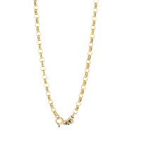 Victorian Round Chain Link 9k Gold Necklace Image