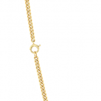 Vintage 10K Gold Curb Chain Necklace Image