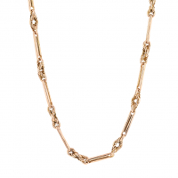 Rose Gold Victorian Watch Chain Necklace Image