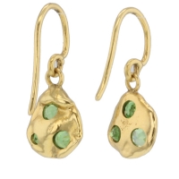 Green Garnet 18k Gold Earrings Image