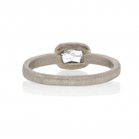 Palladium White 18k Gold Grey Diamond Ring Image