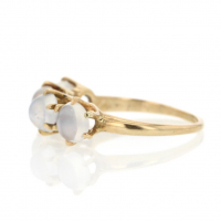 Vintage Four Round Moonstone Gold Ring Image
