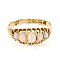 Antique Victorian 18k Gold and Opal Ring Image