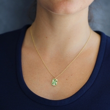 Green Garnet and Diamond Necklace