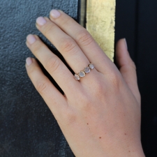 Vintage Four Round Moonstone Gold Ring Image