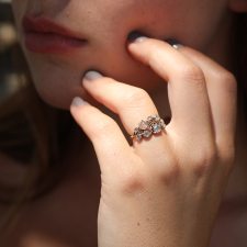 Lily of the Valley White Gold Diamond Ring