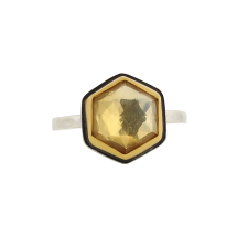 Hexagonal Citrine Ring Image