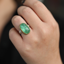 Vertical Green Tourmaline Ring Image