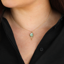 Beryl and Diamond Gold Necklace Image