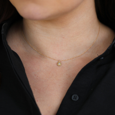 Pear Shaped Diamond Gold Necklace Image