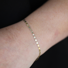 Matte Flat Gold Chain Bracelet Image