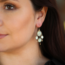 Rosecut Celadon Beryl Chandelier Earrings Image