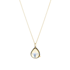 Teardrop Moonstone and Diamond Necklace