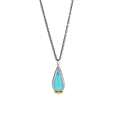 Small Teardrop Turquoise Drop Necklace