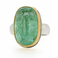 Vertical Green Tourmaline Ring