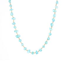 Apatite Bead Gold Necklace Image