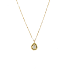 Pear Shaped Diamond Gold Necklace Image