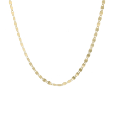 Gold Matte Flat Chain with Emerald Crystal Image