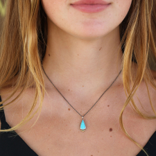 Small Teardrop Turquoise Drop Necklace