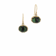 Green Tourmaline Egg Earrings