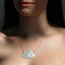 Large Mother of Pearl Cloud Necklace Image