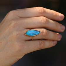 Boulder Opal Marquis Ring