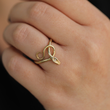 10k Gold Serpent Ring Image