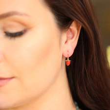 Strawberry Coral Earrings Image