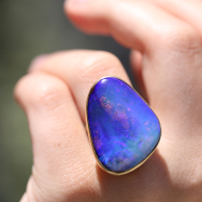 Boulder Opal XL 18k Gold Branch Ring