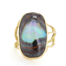 Boulder Opal Gold Branch Ring