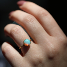 18k Australian White Opal Ring