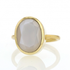 Burmese Moonstone Gold Ring